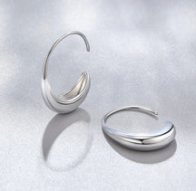 Earrings : Oorbellen Roze - Drop Hoop 2cm in Zilver van Pantino