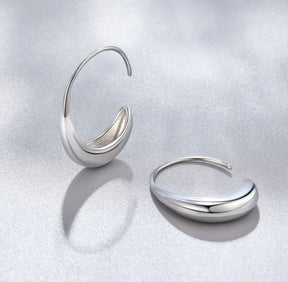 Earrings : Oorbellen Roze - Drop Hoop 2cm in Zilver van Pantino