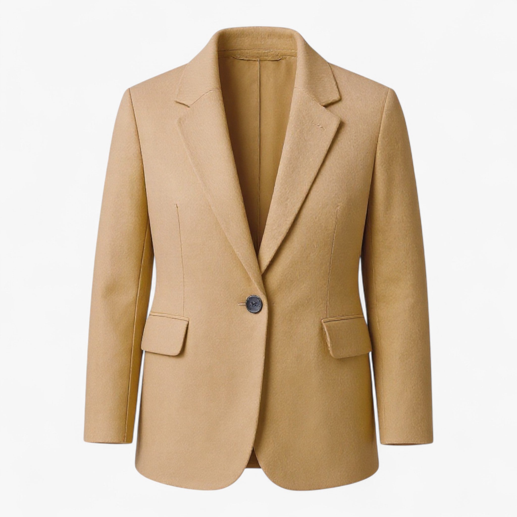 Women Tops : Winterjas met Elegant Design Dames - Beige in Lichtbruin van Pantino