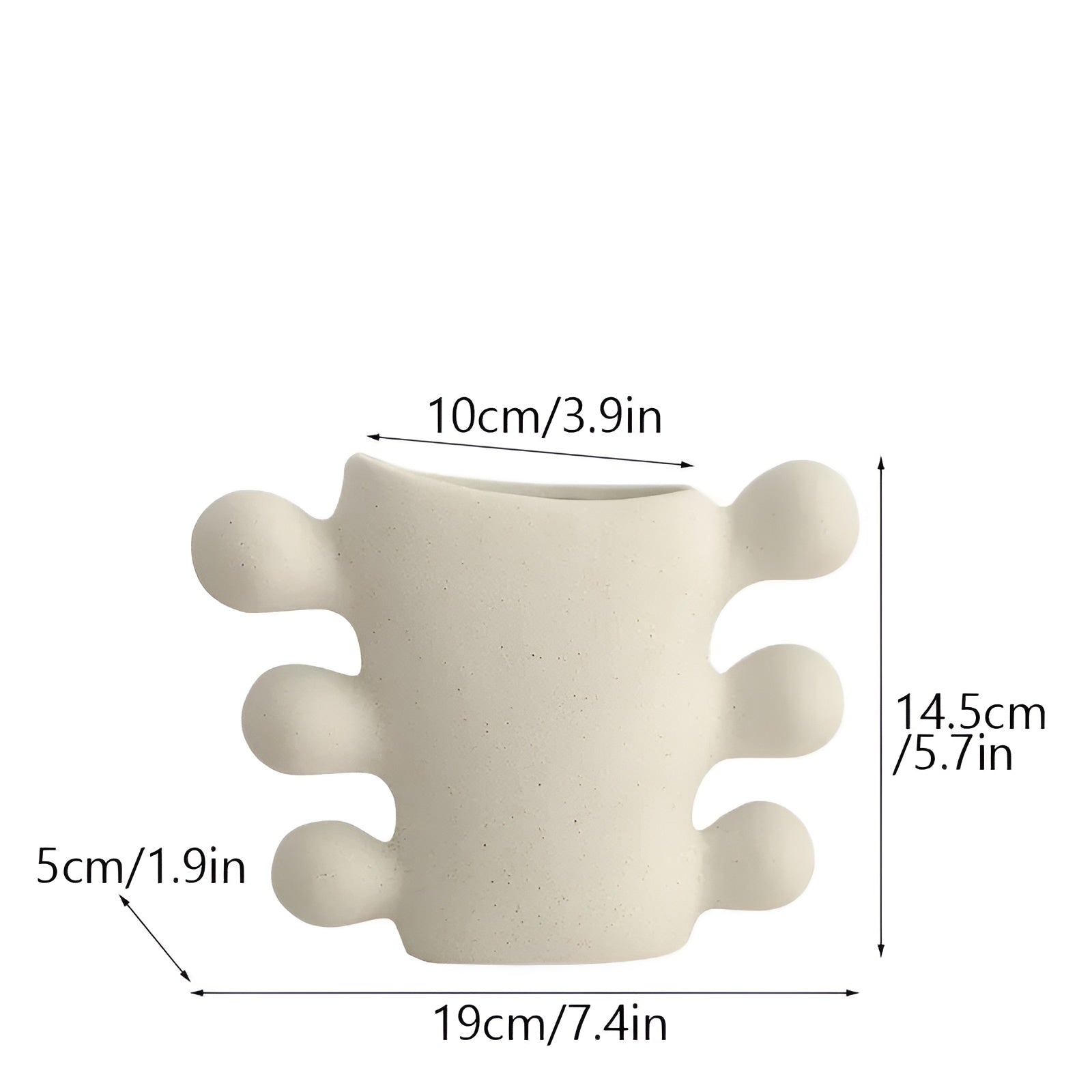 home & garden : Minimalistische Vaas - Scandinavisch Ongeglazuurd Keramiek - Keramiek in Kleine Cactus van Pantino