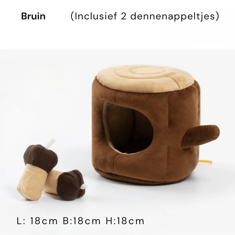 pets : Interactief Snuffelspel Hond Beige - Stimulerend Voerspeelgoed - Stof in Bruin van Pantino