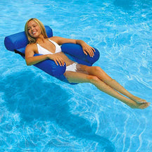 outdoor equipment : Opblaasbare Drijvende Ring - Zwembad Lounger Float Zomer - PVC in Donkerblauw van Pantino