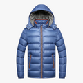 Heren Jas Winter met Capuchon - Blauw