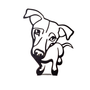 home & garden : Bull Terrier beeldje wit - Modern abstract hondenbeeldje van Hiet, 20cm, voor hondenliefhebbers in Jack Russell van Pantino