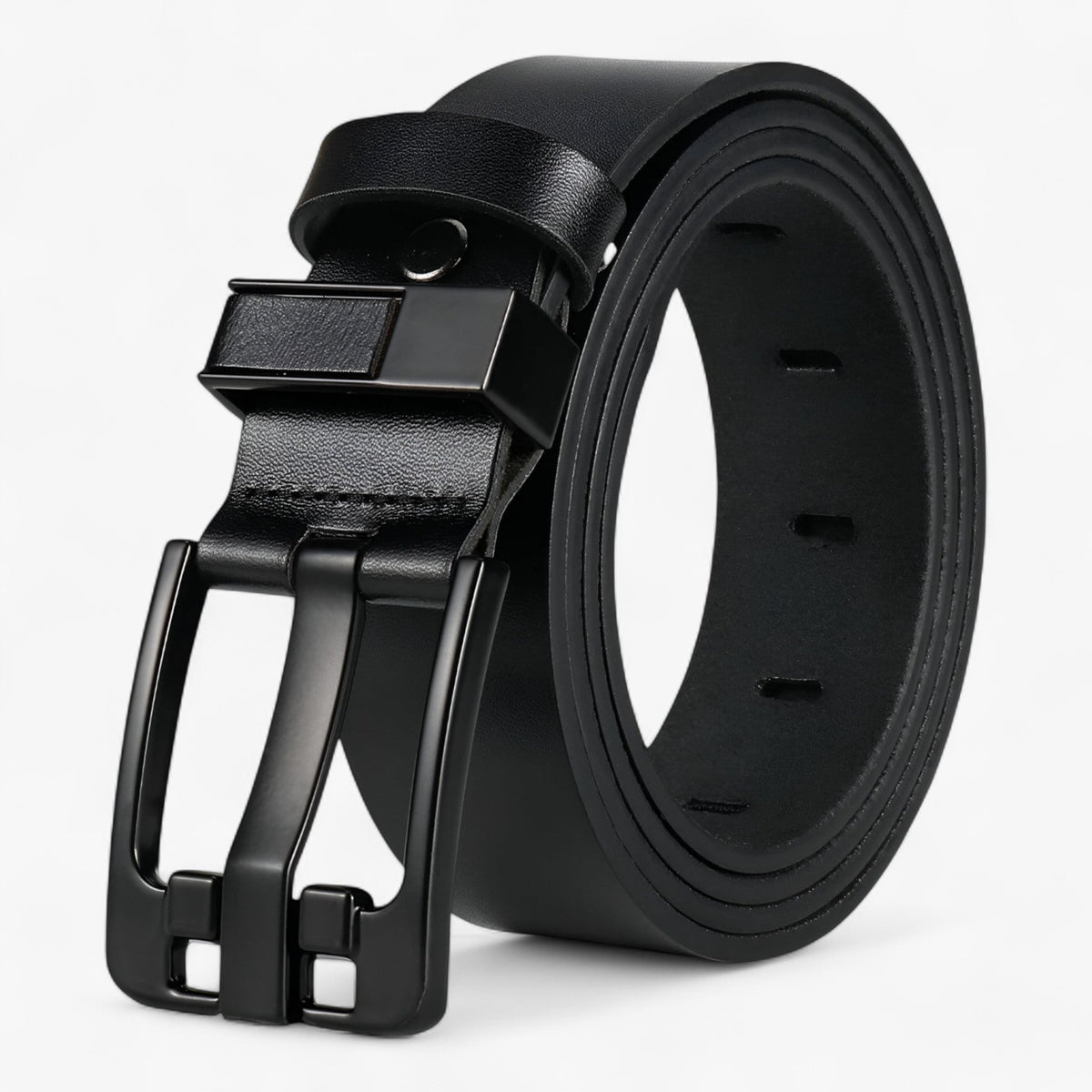 Belts : Heren armband zwart - Stijlvol, duurzaam staal voor elke gelegenheid in Zwart van Pantino