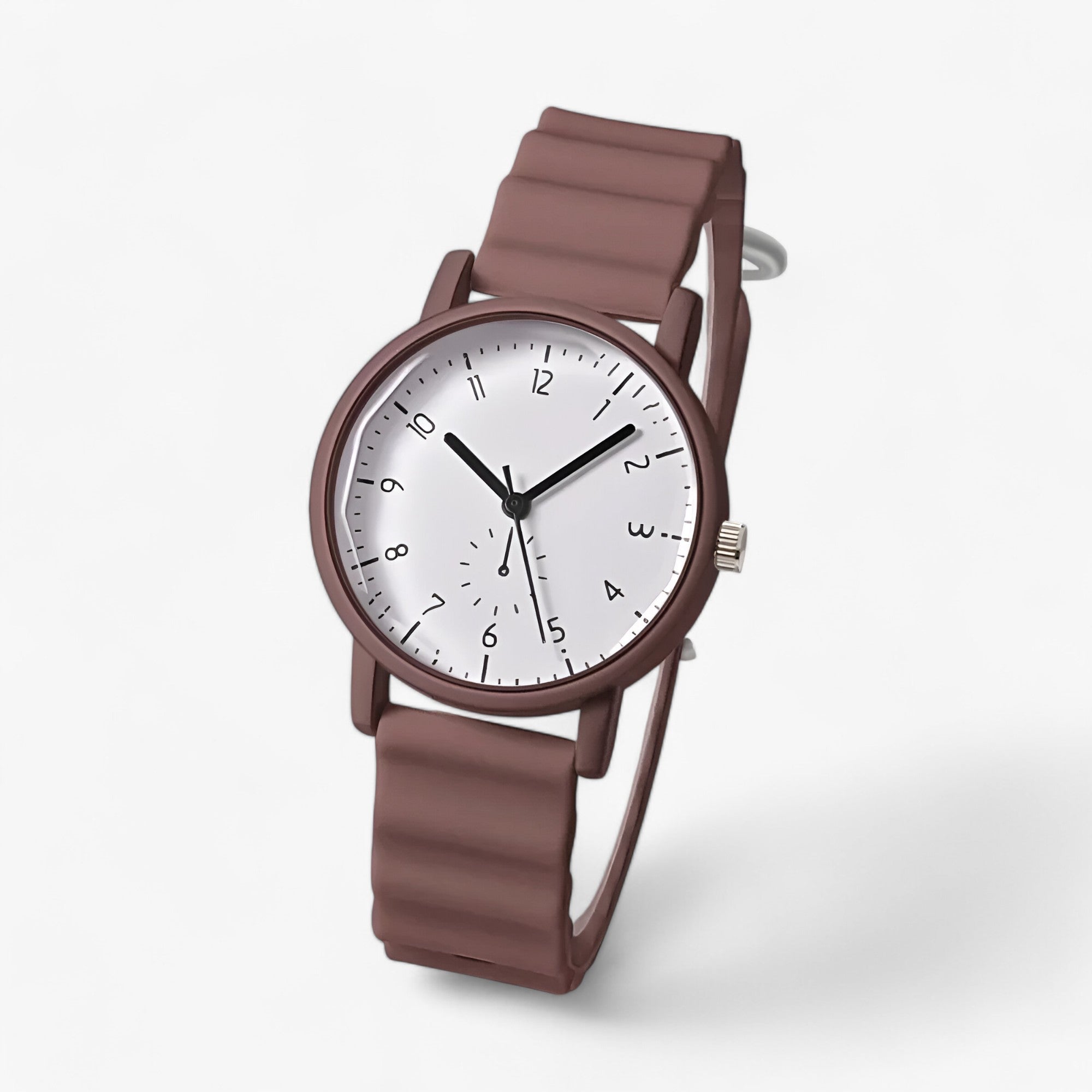Watches : Horloge Beige - Jelly Watch - Stijlvol Golfhorloge met Siliconen Band in Bruin van Pantino