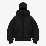 Mütze Schwarz - Fleece-Balaclava mit durchgehendem Reißverschluss
