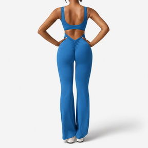 One-Pieces : Elegante zwarte jumpsuit met diepe V-hals voor dames in van Pantino