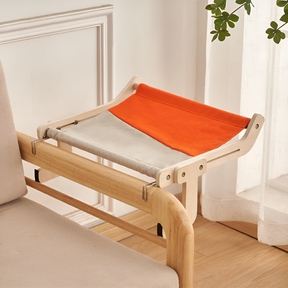 pets : Katten Hangmat - Elegant Houten Wandmontage Bed - Hout in Geel van Pantino