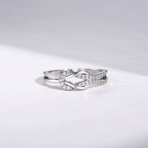 Ring : Knoopring Dames - Minimalistisch Versiersel - Metaal in van Pantino