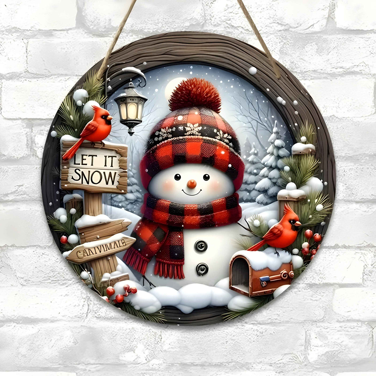 Kerstkransen : Kerstkrans voor Deurdecoratie Buiten Acryl in Default van Pantino