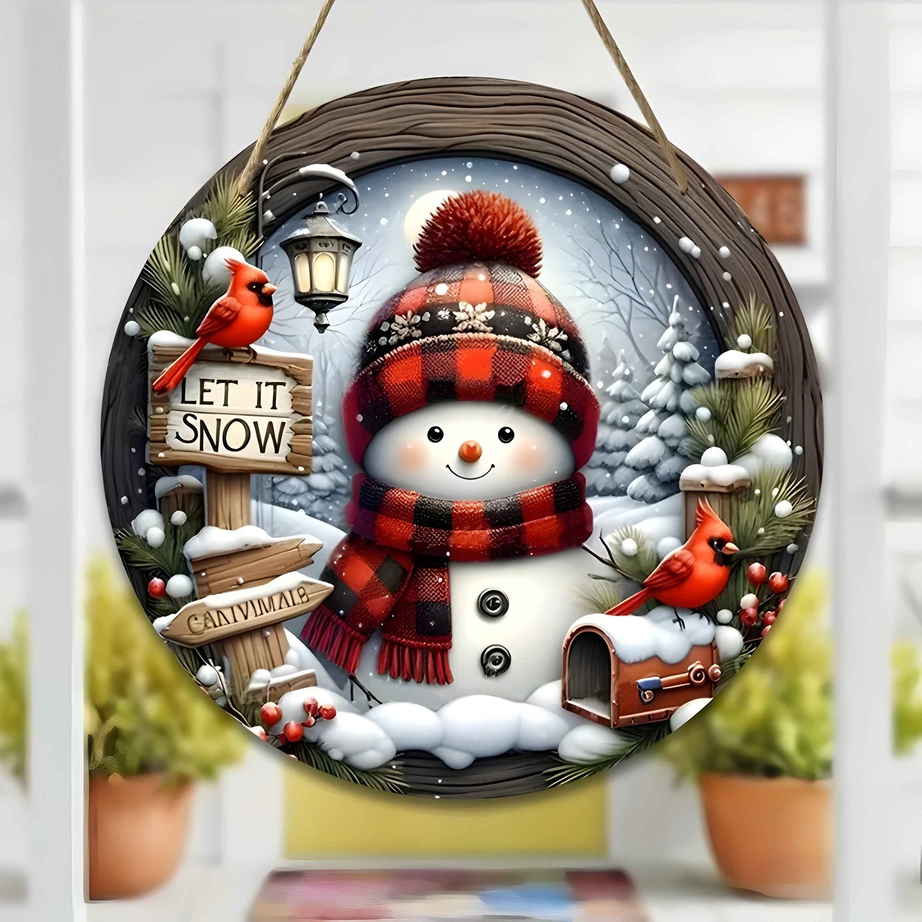 Kerstkransen : Kerstkrans voor Deurdecoratie Buiten Acryl in van Pantino