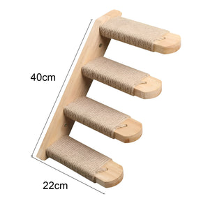 pets : Kattenklimplank Wandmontage - Krabpaal Instinct Training - Hout in Tweede Trap van Pantino