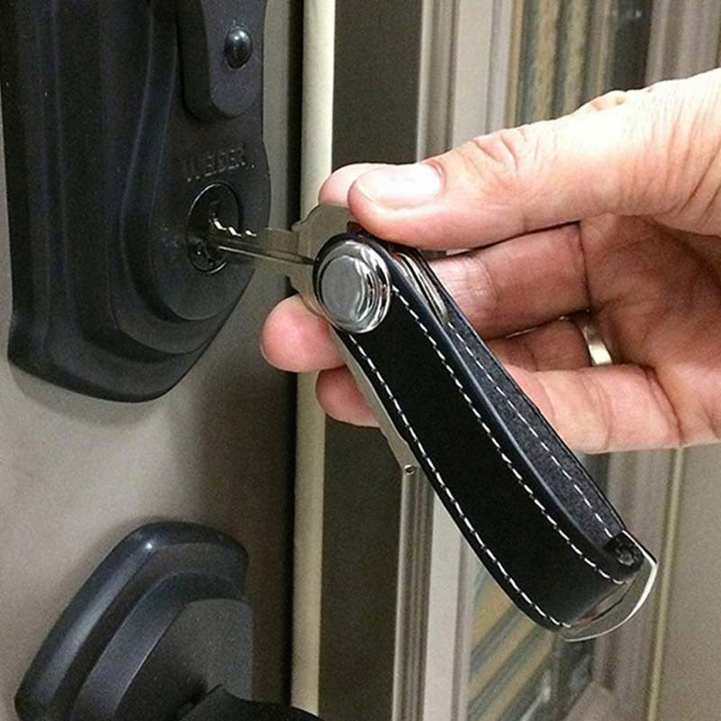 Key Organizer : Leather Key Organizer Leer in van Pantino