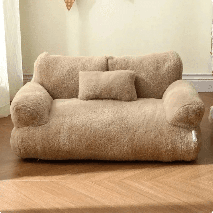 pets : Kalmerende Huisdier Bankhoes Lichtgrijs - Rustgevend Sofa Comfort - Microvezel in Khaki van Pantino