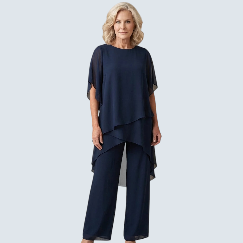 : Gelaagde Tweedelige Dames Set - Elegant en Comfortabel in van Pantinoshop