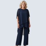 Gelaagde Tweedelige Dames Set - Elegant en Comfortabel