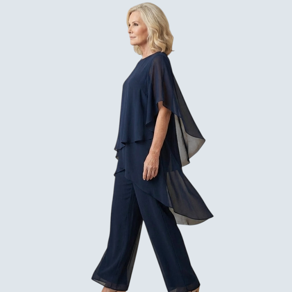 : Gelaagde Tweedelige Dames Set - Elegant en Comfortabel in van Pantinoshop
