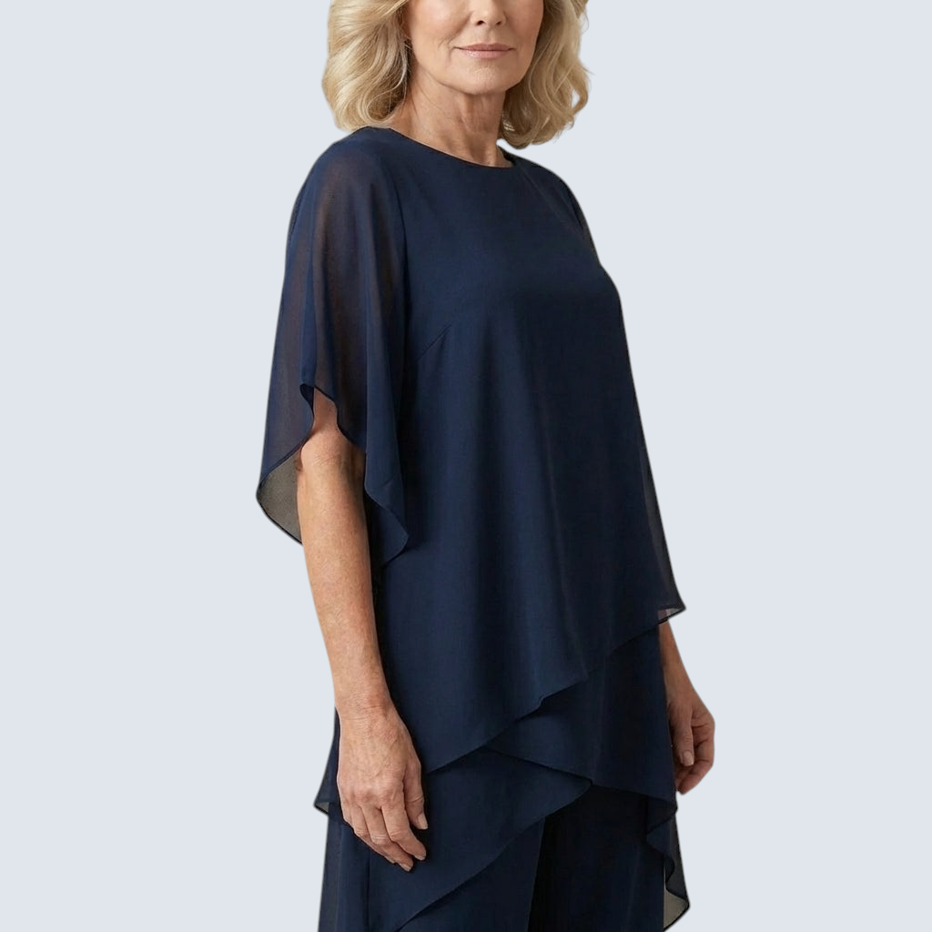 : Gelaagde Tweedelige Dames Set - Elegant en Comfortabel in van Pantinoshop