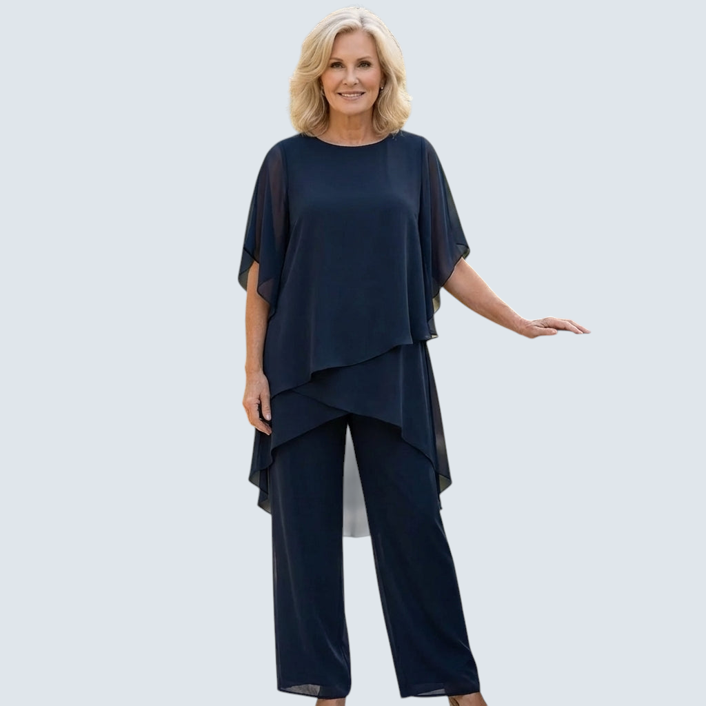 : Gelaagde Tweedelige Dames Set - Elegant en Comfortabel in van Pantinoshop
