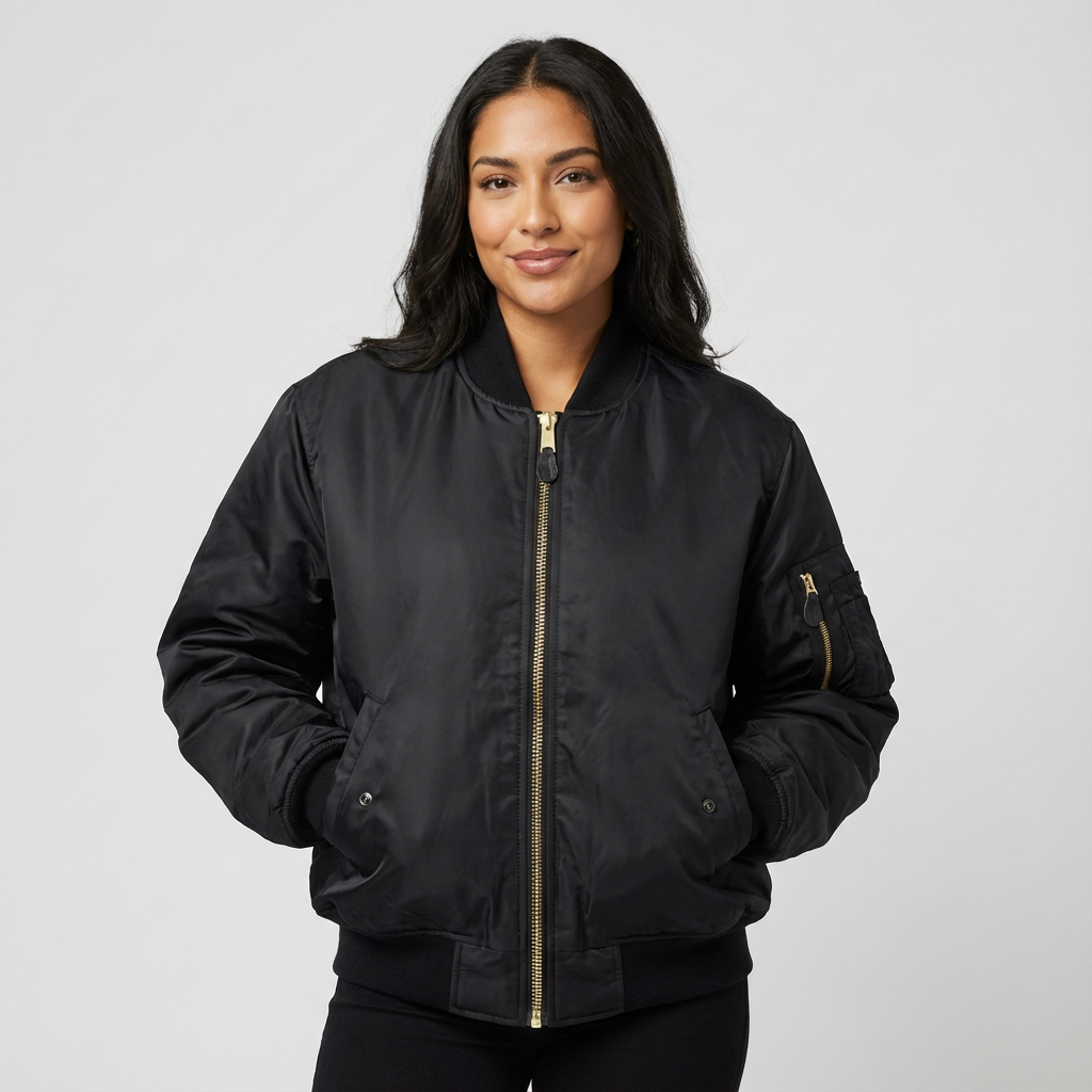 Klassiek bomberjack met utility details