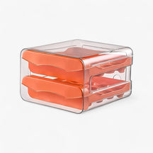 home & garden : Lade-Stijl Eieropslagbox - Donker Khaki in lichtorange van Pantino