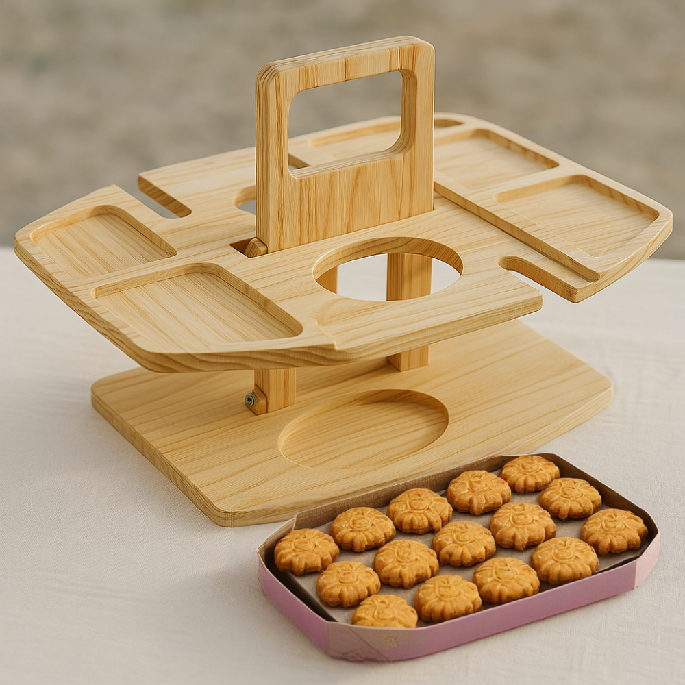 Compacte Opvouwbare Houten Picknicktafel