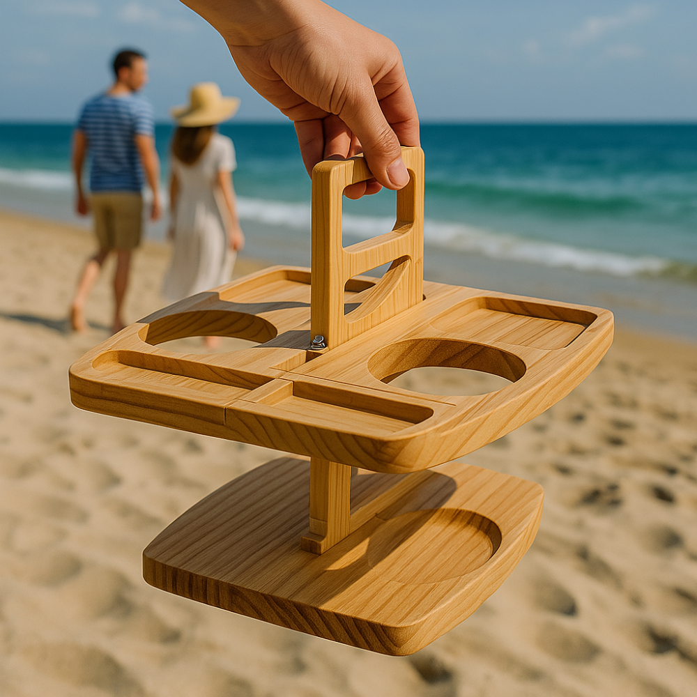 Compacte Opvouwbare Houten Picknicktafel