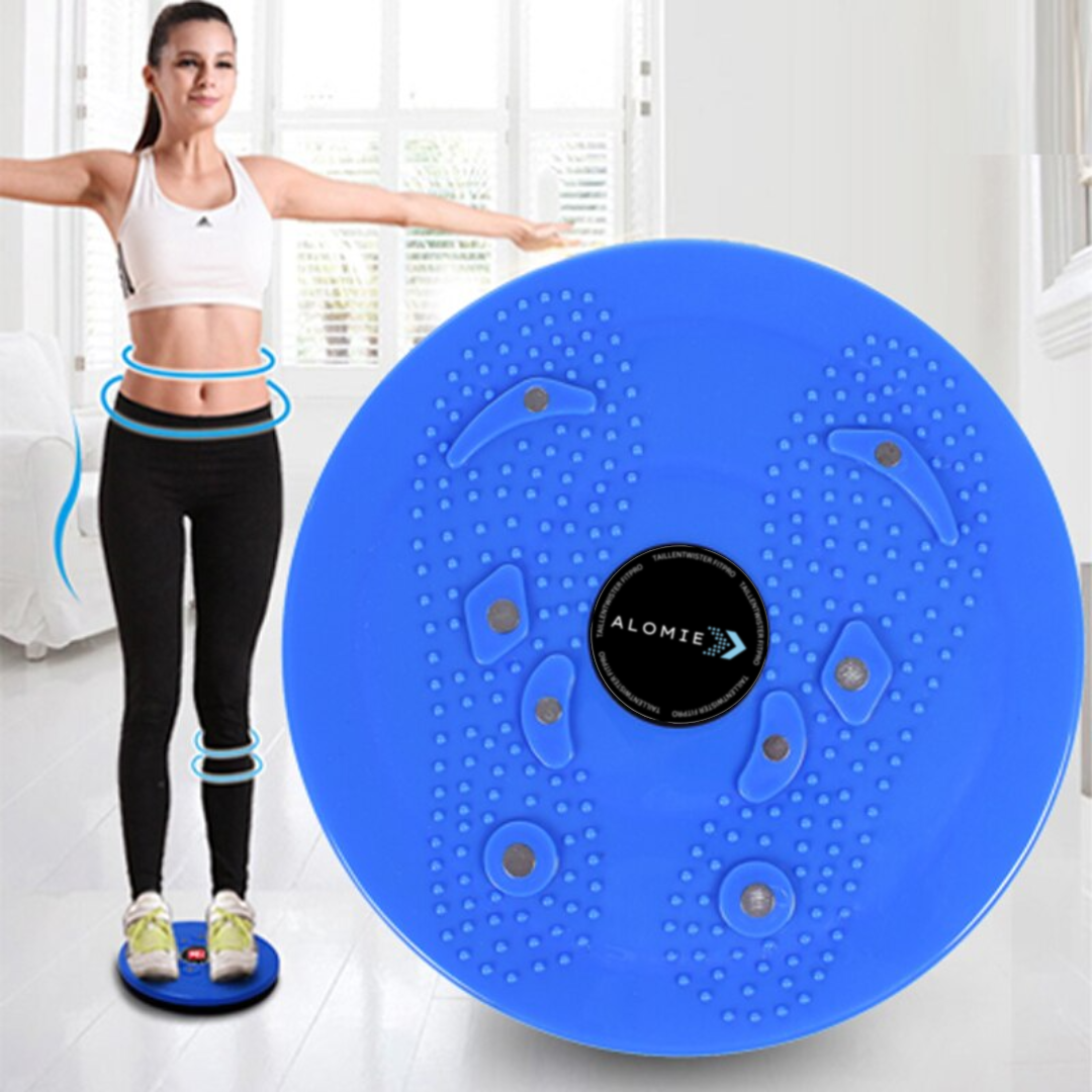 other : Taille Draaitrainer Pasblauw - Thuis Fitness Lichaamsvorm - Kunststof in Pasblauw van Pantino