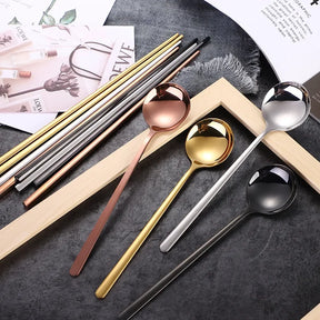 home & garden : Koreaans Bestek Set Zilver 1 Paar - Herbruikbare RVS Eetstokjes - RVS in van Pantino