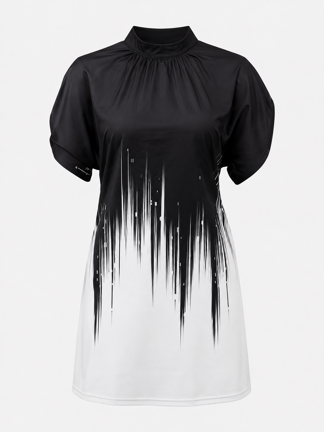 Mini dresses : Dames Jurk van Polyester met Opstaande Geplooide Kraag in van Pantinoshop