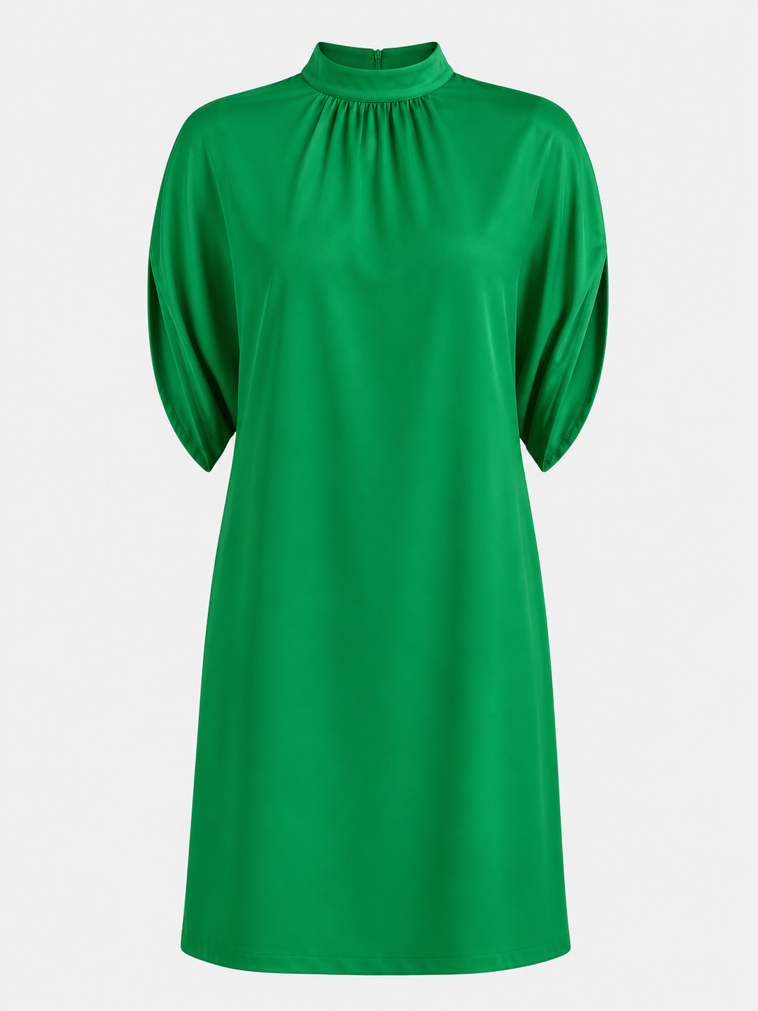 Mini dresses : Dames Jurk van Polyester met Opstaande Geplooide Kraag in van Pantinoshop