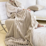 Couverture pour Canapé - Confort Luxueux et Doux pour un Sommeil Relaxant - Sherpa  