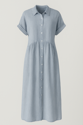 women's midi dress : Chique Midi-jurk voor Dames met Praktische Zakken in van Pantinoshop