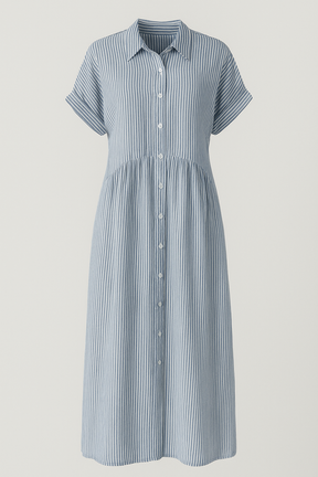 Midi Dress : Chique Midi-jurk voor Dames met Praktische Zakken in van Pantino