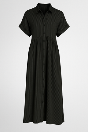 Midi Dress : Chique Midi-jurk voor Dames met Praktische Zakken in van Pantino