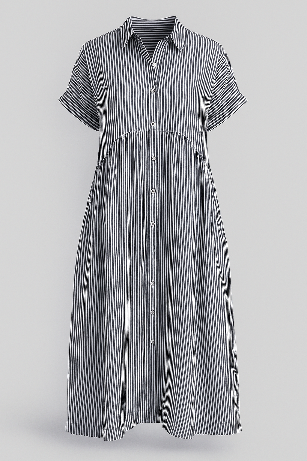 Midi Dress : Chique Midi-jurk voor Dames met Praktische Zakken in van Pantino