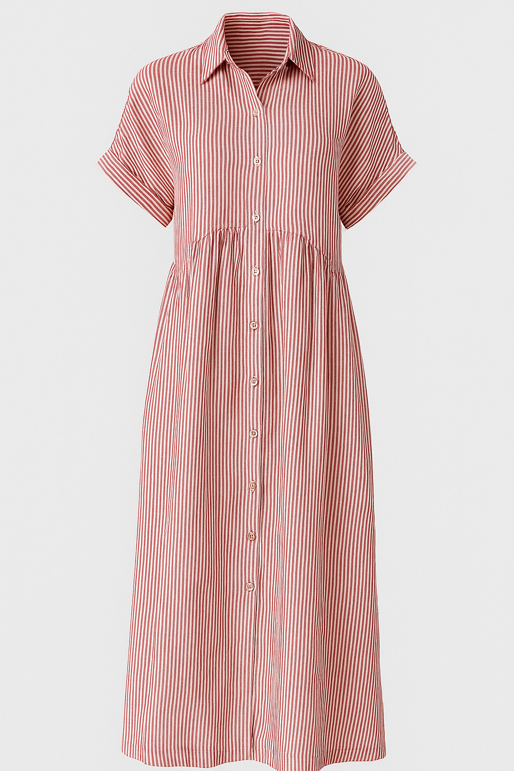 Midi Dress : Chique Midi-jurk voor Dames met Praktische Zakken in van Pantino