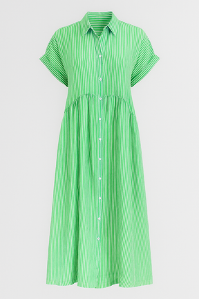 Midi Dress : Chique Midi-jurk voor Dames met Praktische Zakken in van Pantino