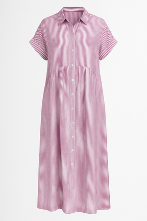 Midi Dress : Chique Midi-jurk voor Dames met Praktische Zakken in van Pantino