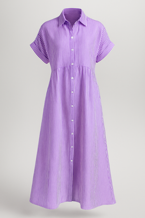 Midi Dress : Chique Midi-jurk voor Dames met Praktische Zakken in van Pantino