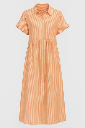 Midi Dress : Chique Midi-jurk voor Dames met Praktische Zakken in van Pantino