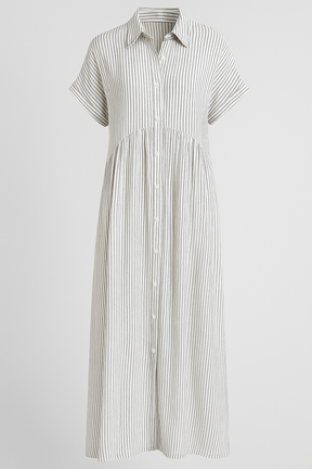 Midi Dress : Chique Midi-jurk voor Dames met Praktische Zakken in van Pantino