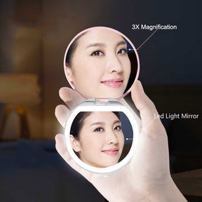 Portable Mirror : Portable Led Mirror - Roze in van Pantino