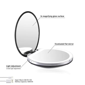 Portable Mirror : Portable Led Mirror - Roze in van Pantino