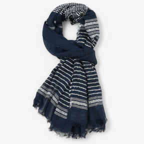 Scarf : Sjaal Heren Zwart - Lorenzo Vitali de Ambachtsman - Van Elegante in Blauw van Pantino