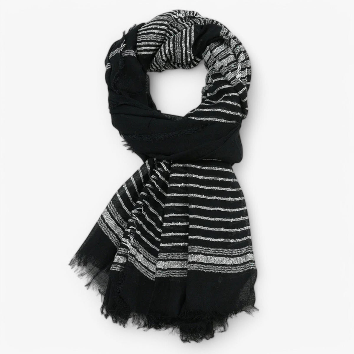 Scarf : Sjaal Heren Zwart - Lorenzo Vitali de Ambachtsman - Van Elegante in Zwart van Pantino