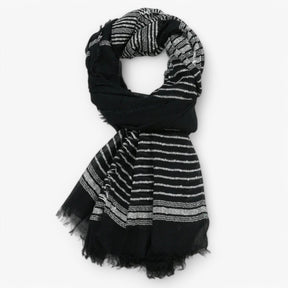 Scarf : Sjaal Heren Zwart - Lorenzo Vitali de Ambachtsman - Van Elegante in Zwart van Pantino