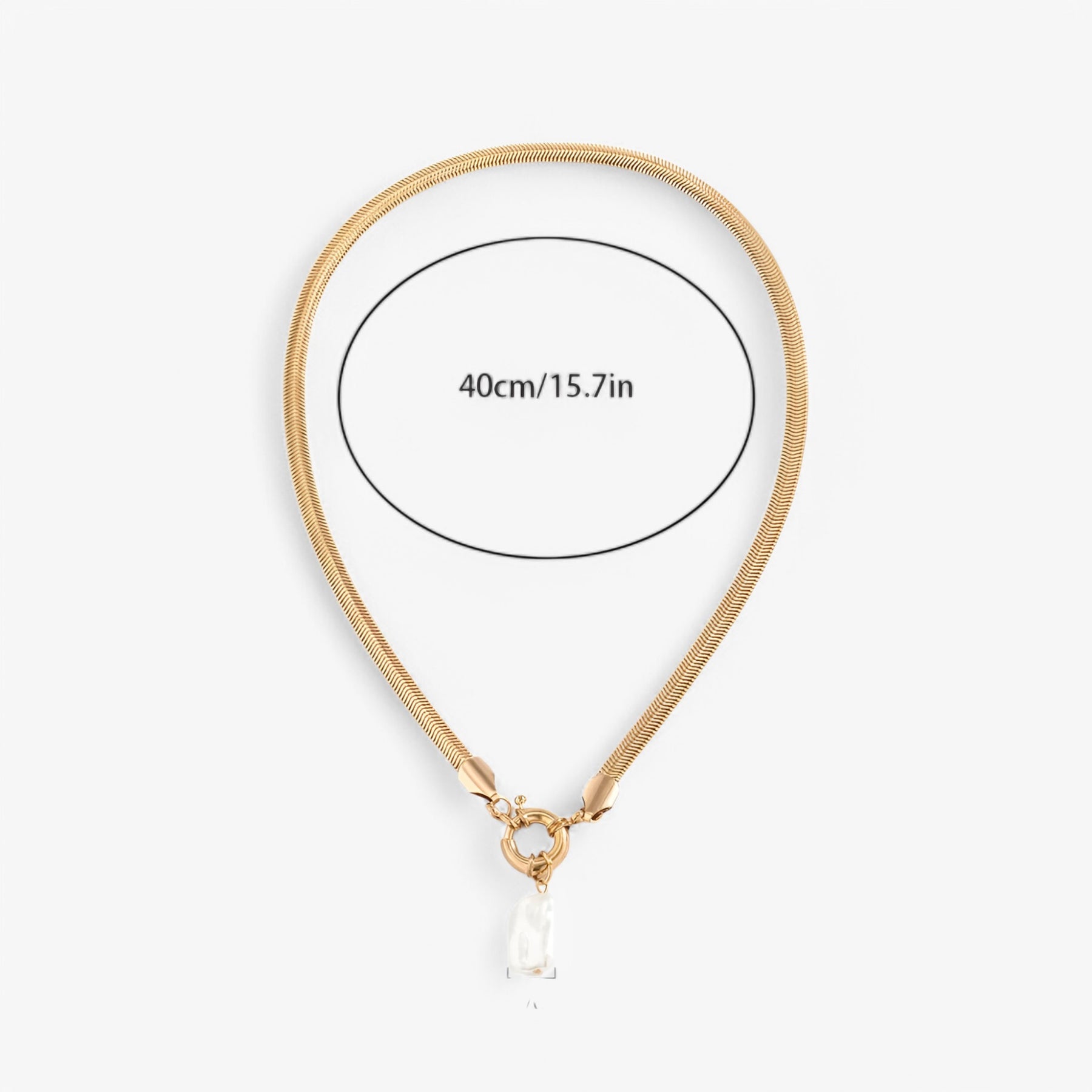 Necklace : Parel Elegantie Hanger - Goud in Goud van Pantino