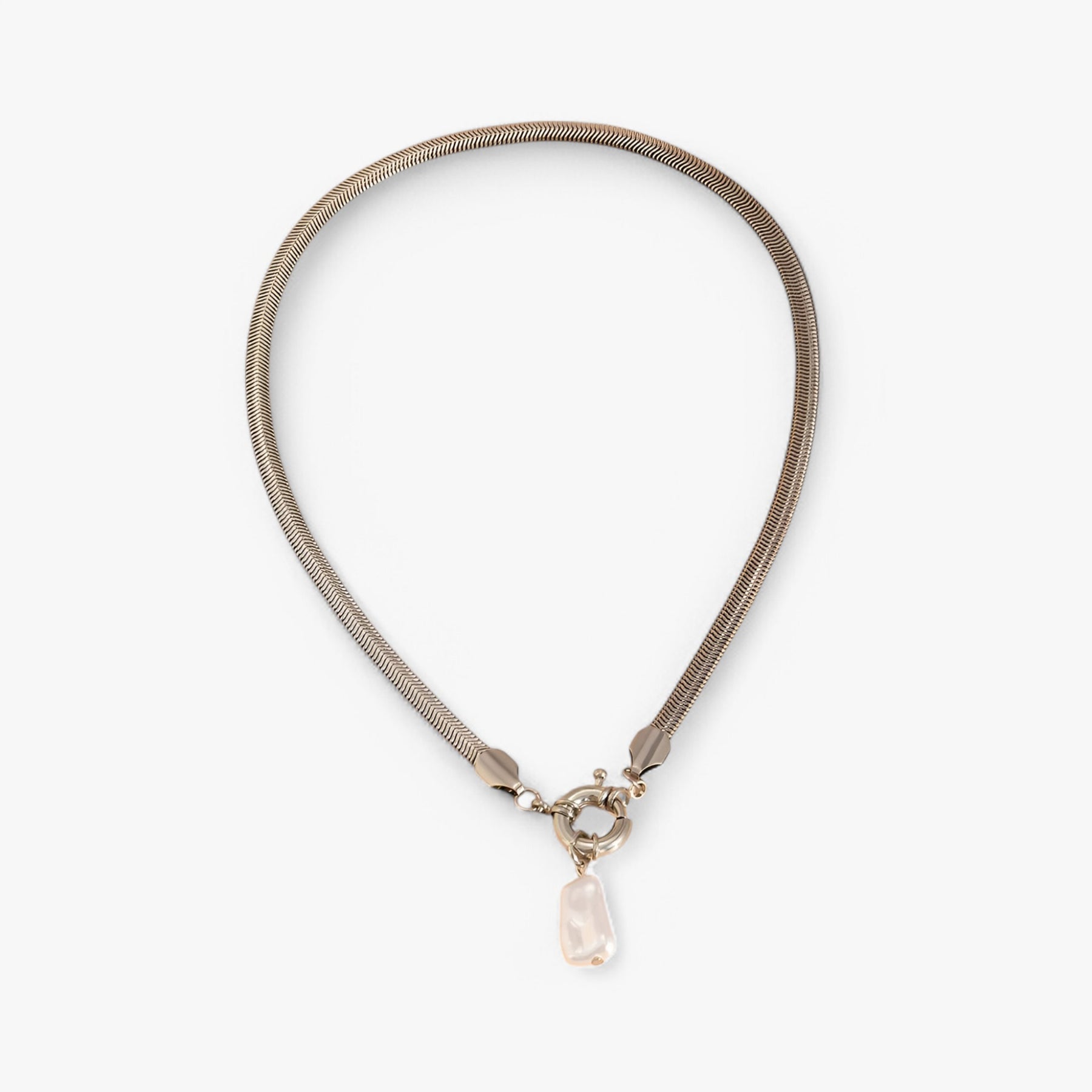Necklace : Parel Elegantie Hanger - Goud in Zilver van Pantino